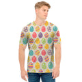 Colorful Cute Easter Eggs Pattern Print Men's T-Shirt