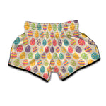 Colorful Cute Easter Eggs Pattern Print Muay Thai Boxing Shorts