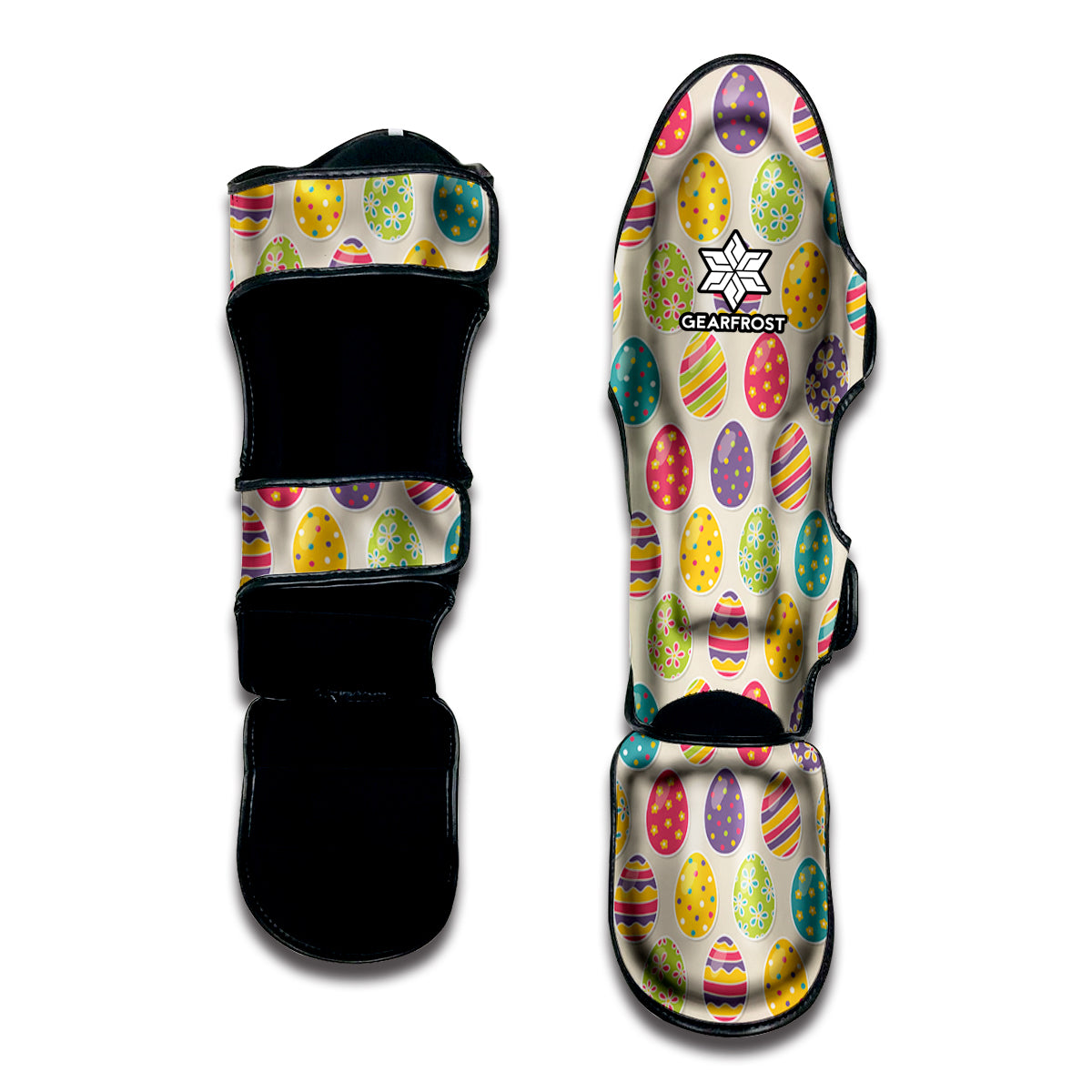 Colorful Cute Easter Eggs Pattern Print Muay Thai Shin Guard