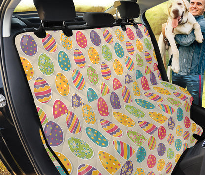 Colorful Cute Easter Eggs Pattern Print Pet Car Back Seat Cover