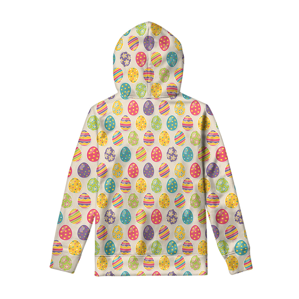 Colorful Cute Easter Eggs Pattern Print Pullover Hoodie
