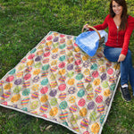Colorful Cute Easter Eggs Pattern Print Quilt