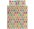 Colorful Cute Easter Eggs Pattern Print Quilt Bed Set