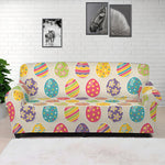 Colorful Cute Easter Eggs Pattern Print Sofa Cover