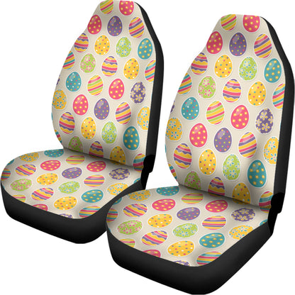 Colorful Cute Easter Eggs Pattern Print Universal Fit Car Seat Covers