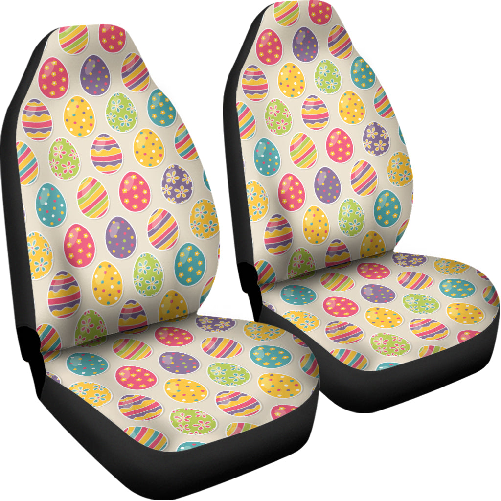 Colorful Cute Easter Eggs Pattern Print Universal Fit Car Seat Covers