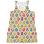 Colorful Cute Easter Eggs Pattern Print Women's Racerback Tank Top