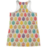Colorful Cute Easter Eggs Pattern Print Women's Racerback Tank Top