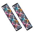 Colorful Damask Pattern Print Car Seat Belt Covers