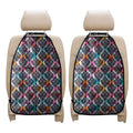 Colorful Damask Pattern Print Car Seat Organizers