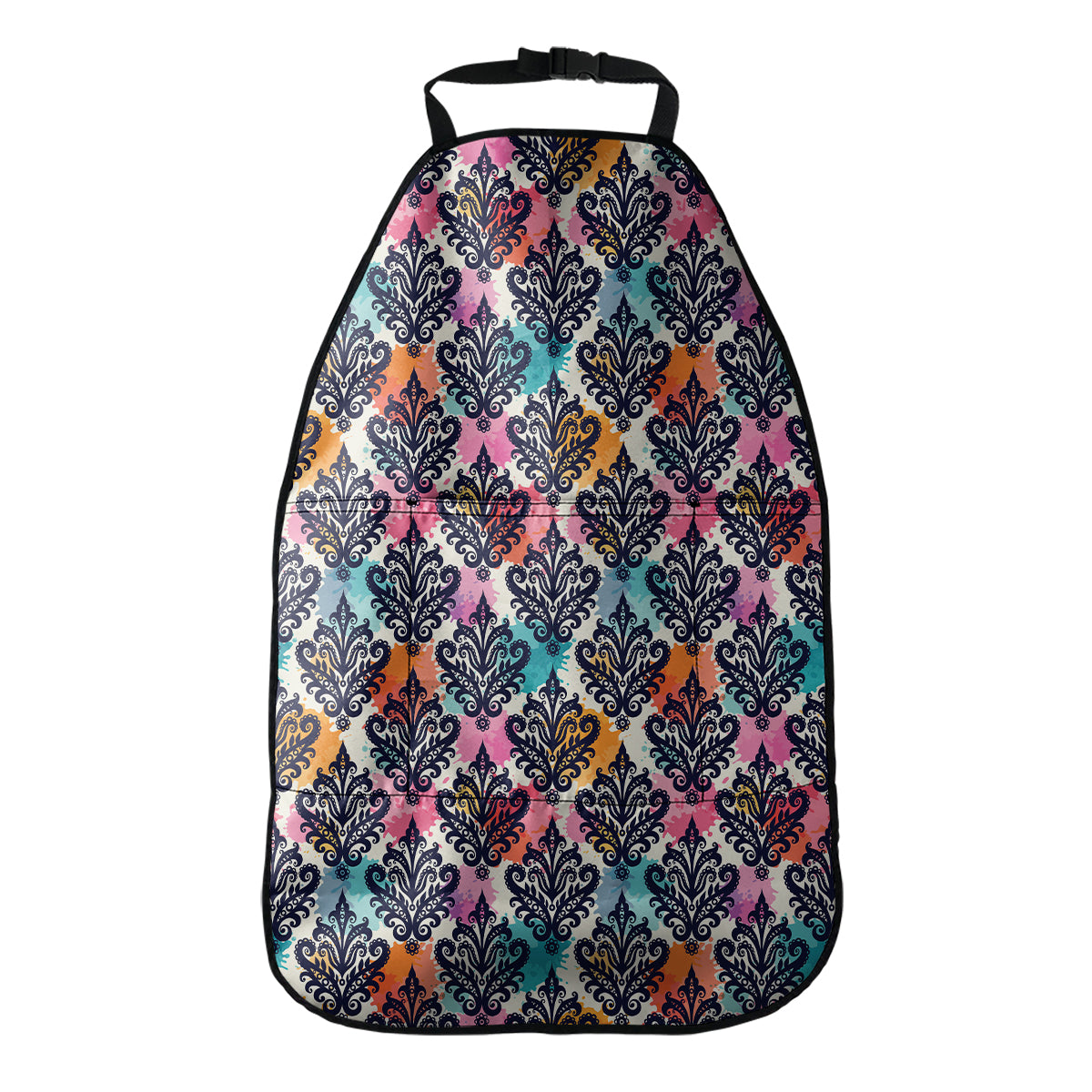 Colorful Damask Pattern Print Car Seat Organizers