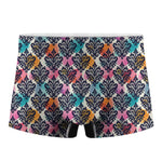Colorful Damask Pattern Print Men's Boxer Briefs