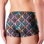 Colorful Damask Pattern Print Men's Boxer Briefs