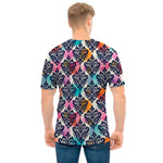 Colorful Damask Pattern Print Men's T-Shirt