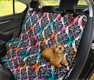 Colorful Damask Pattern Print Pet Car Back Seat Cover
