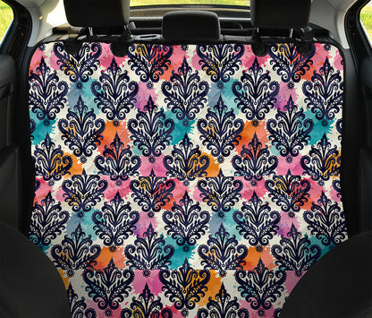Colorful Damask Pattern Print Pet Car Back Seat Cover