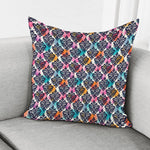 Colorful Damask Pattern Print Pillow Cover
