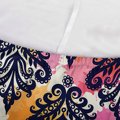 Colorful Damask Pattern Print Sofa Cover