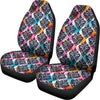 Colorful Damask Pattern Print Universal Fit Car Seat Covers