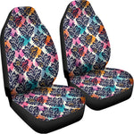 Colorful Damask Pattern Print Universal Fit Car Seat Covers