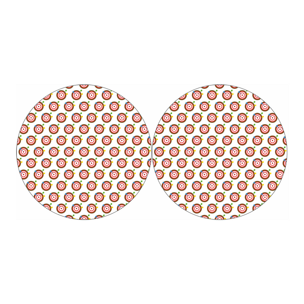 Colorful Darts And Dartboard Print Car Coasters