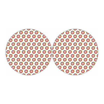 Colorful Darts And Dartboard Print Car Coasters