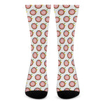 Colorful Darts And Dartboard Print Crew Socks