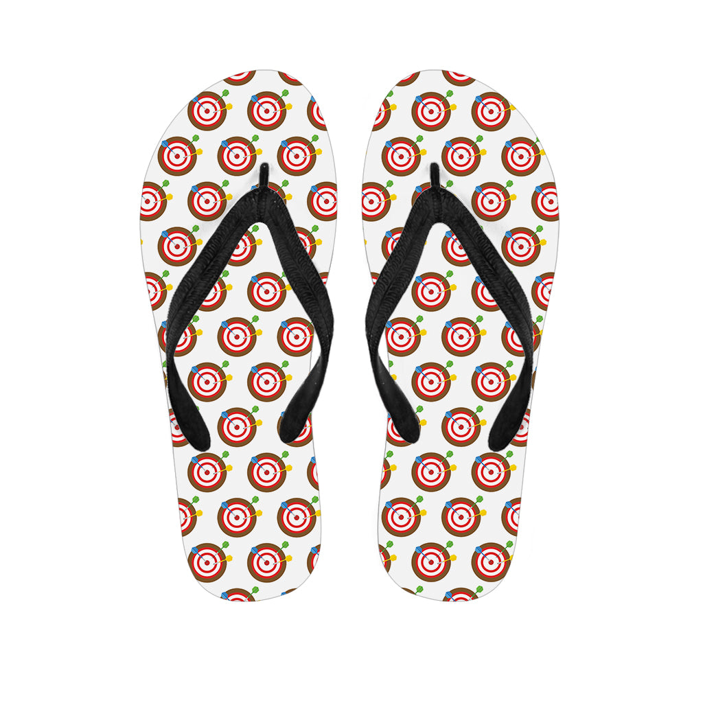 Colorful Darts And Dartboard Print Flip Flops