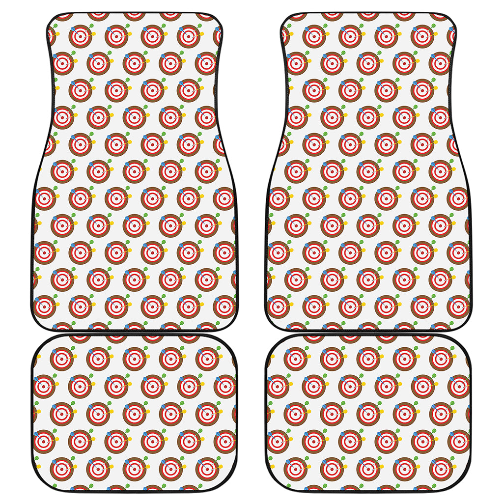 Colorful Darts And Dartboard Print Front and Back Car Floor Mats
