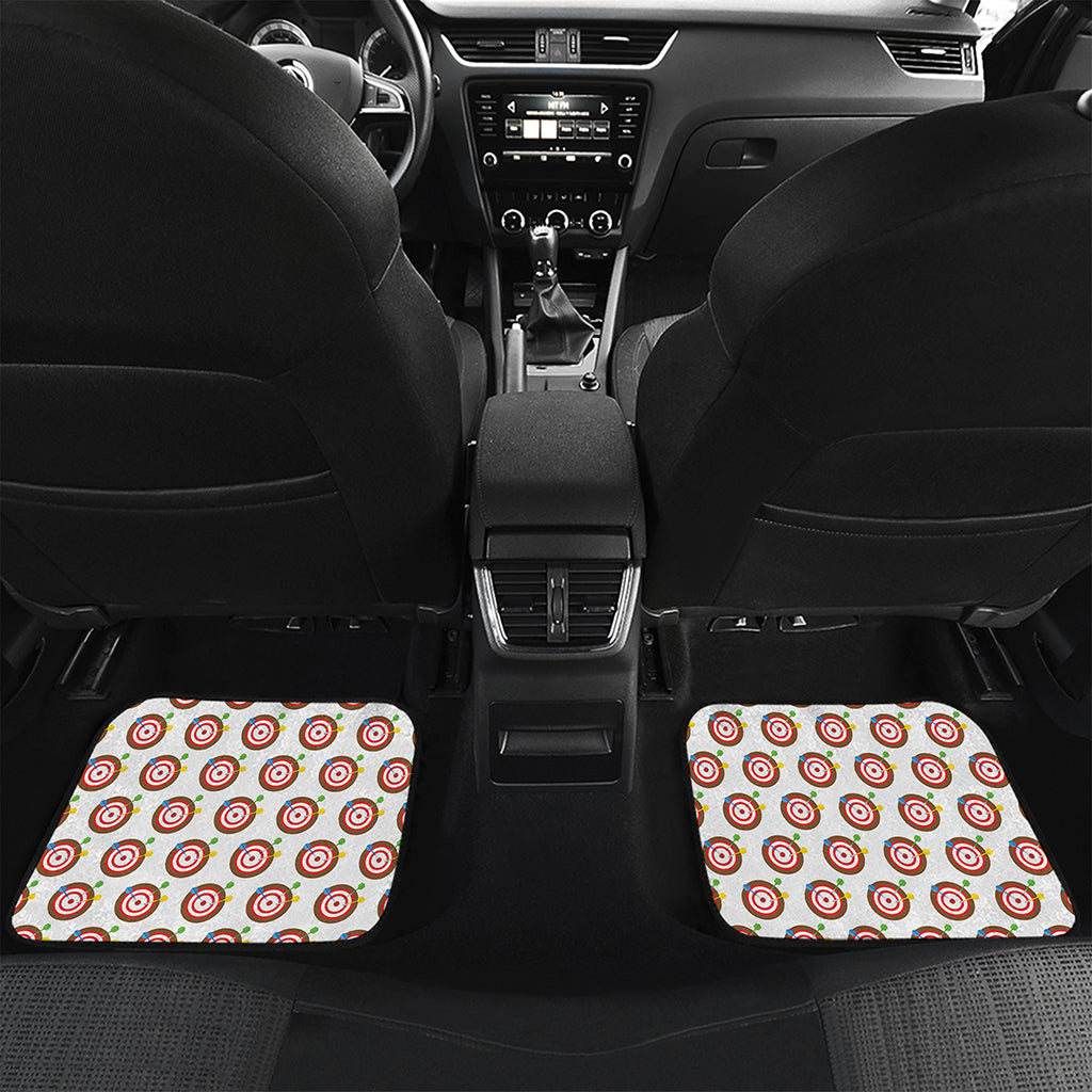Colorful Darts And Dartboard Print Front and Back Car Floor Mats