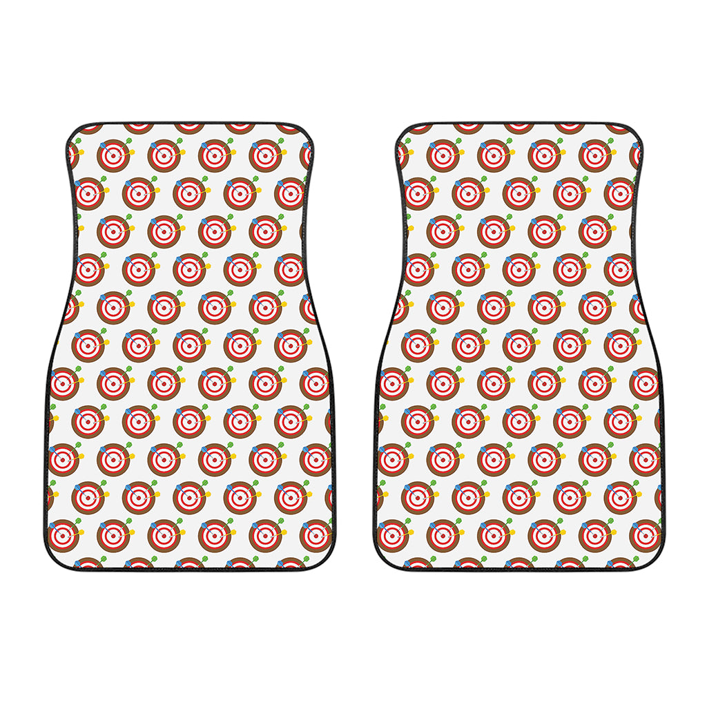 Colorful Darts And Dartboard Print Front Car Floor Mats