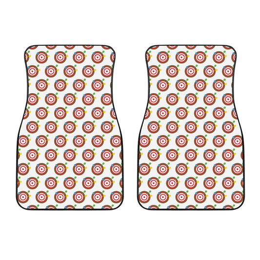 Colorful Darts And Dartboard Print Front Car Floor Mats