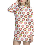 Colorful Darts And Dartboard Print Hoodie Dress