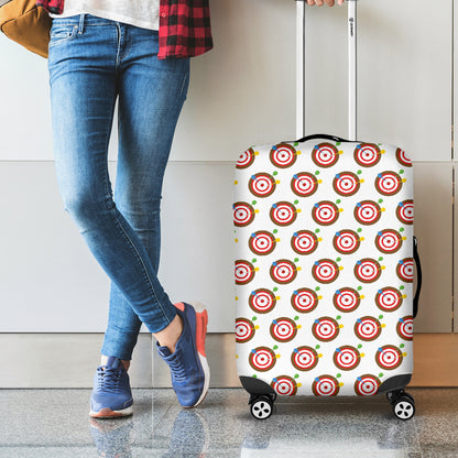 Colorful Darts And Dartboard Print Luggage Cover