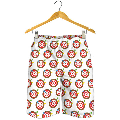 Colorful Darts And Dartboard Print Men's Shorts