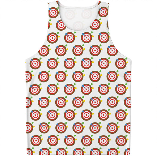 Colorful Darts And Dartboard Print Men's Tank Top