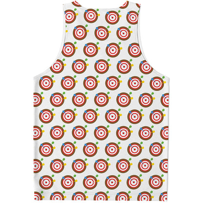 Colorful Darts And Dartboard Print Men's Tank Top