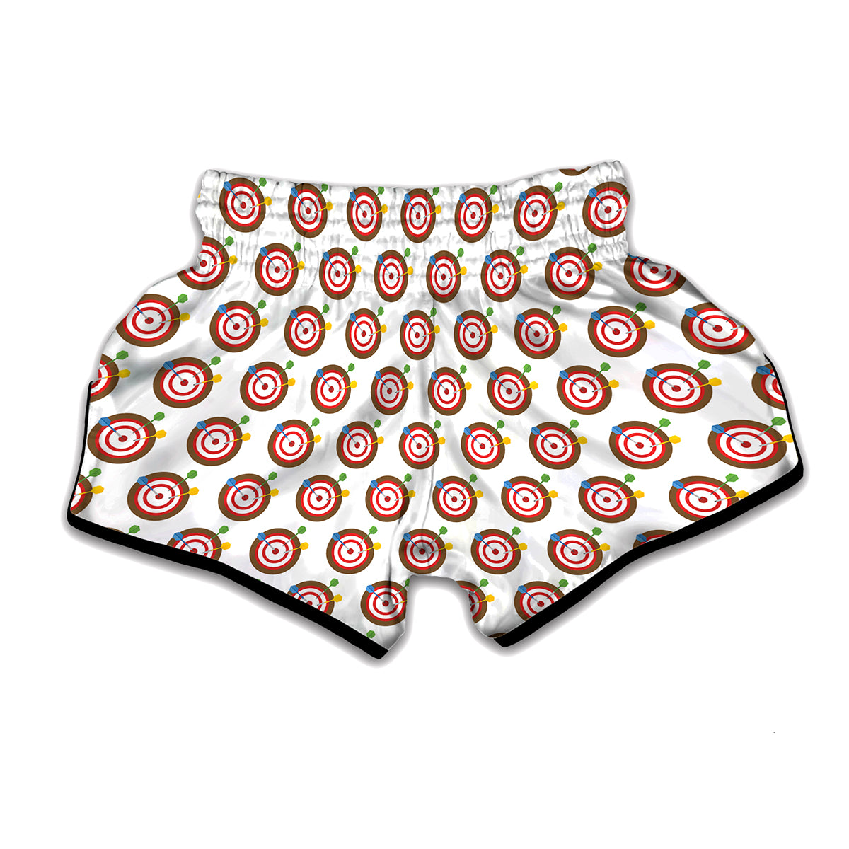 Colorful Darts And Dartboard Print Muay Thai Boxing Shorts