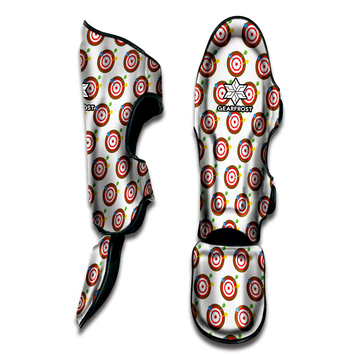 Colorful Darts And Dartboard Print Muay Thai Shin Guard