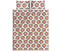 Colorful Darts And Dartboard Print Quilt Bed Set