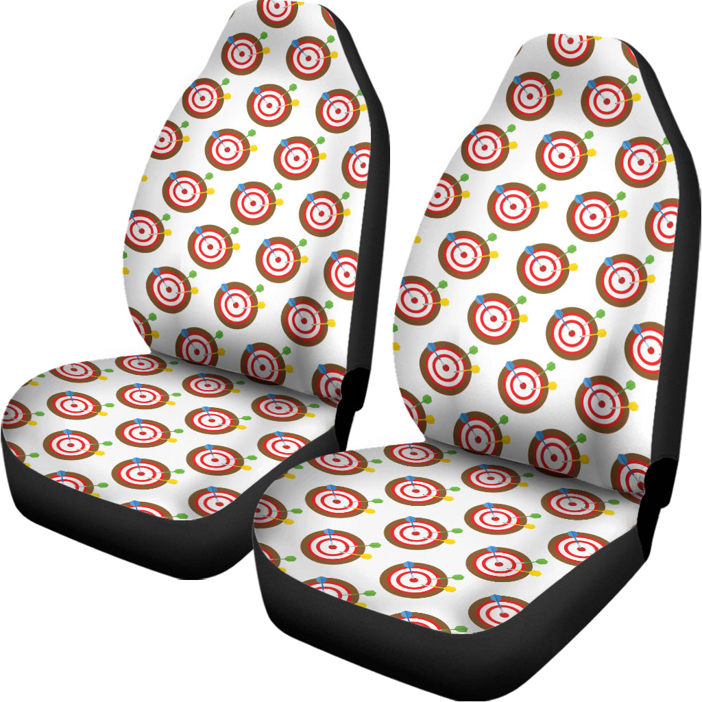 Colorful Darts And Dartboard Print Universal Fit Car Seat Covers