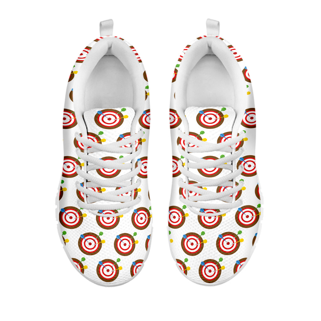 Colorful Darts And Dartboard Print White Sneakers