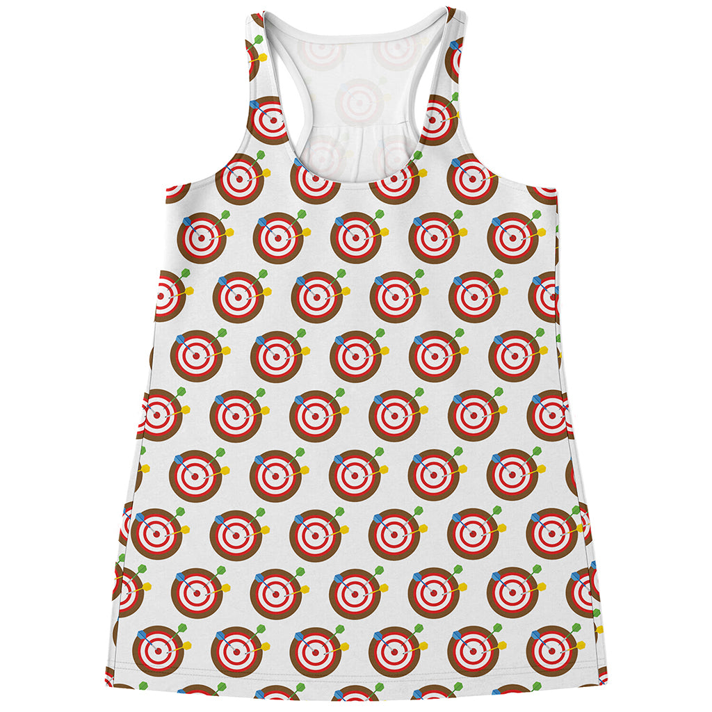Colorful Darts And Dartboard Print Women's Racerback Tank Top