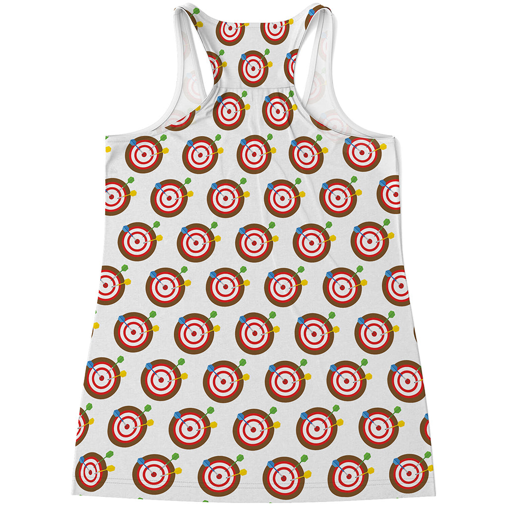 Colorful Darts And Dartboard Print Women's Racerback Tank Top