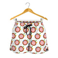 Colorful Darts And Dartboard Print Women's Shorts