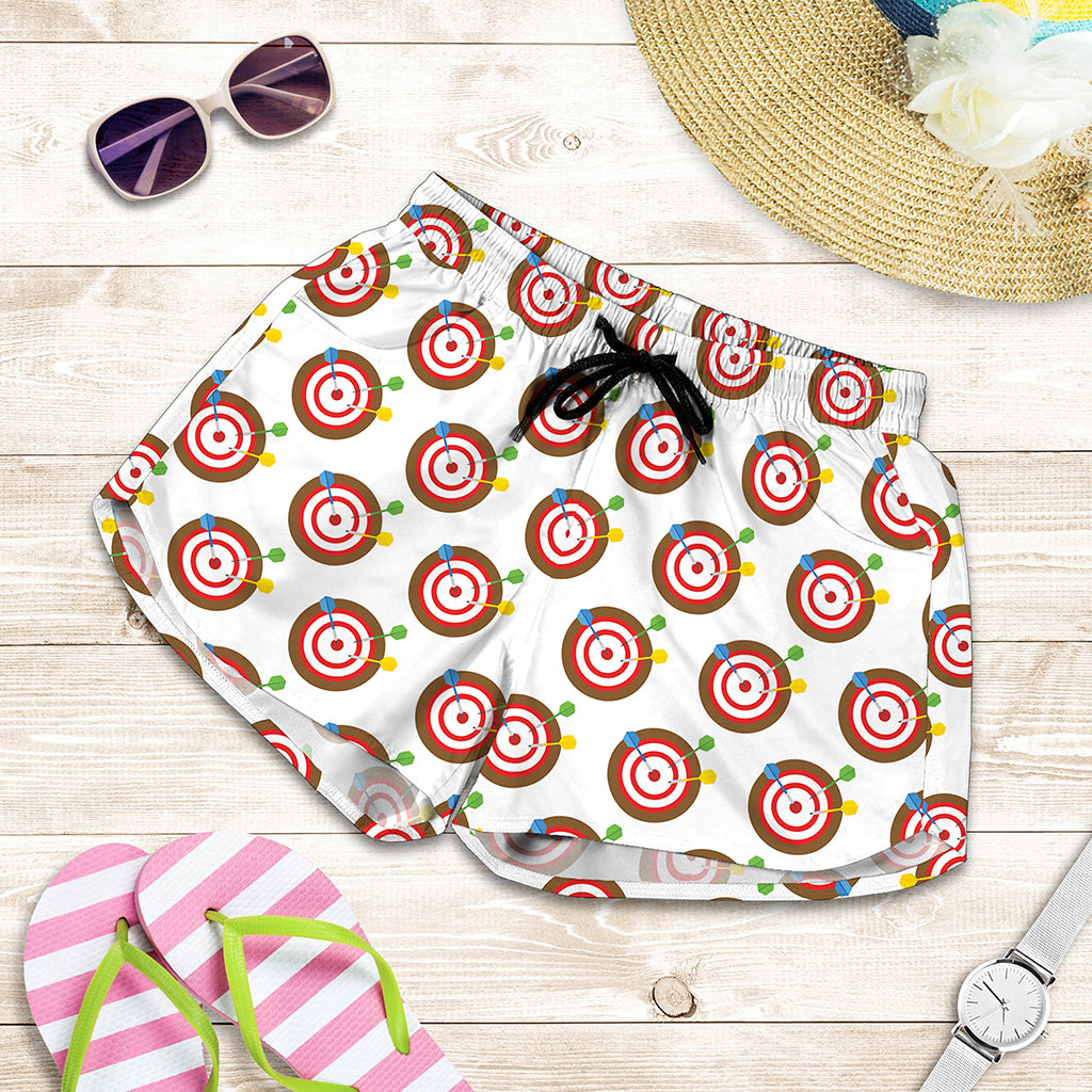 Colorful Darts And Dartboard Print Women's Shorts