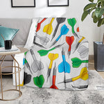 Colorful Darts Pattern Print Blanket