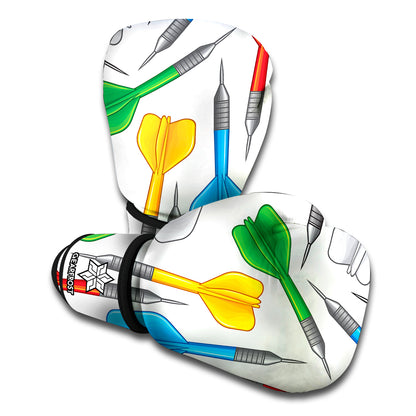 Colorful Darts Pattern Print Boxing Gloves