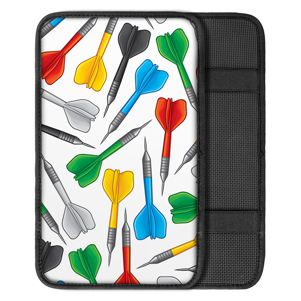 Colorful Darts Pattern Print Car Center Console Cover
