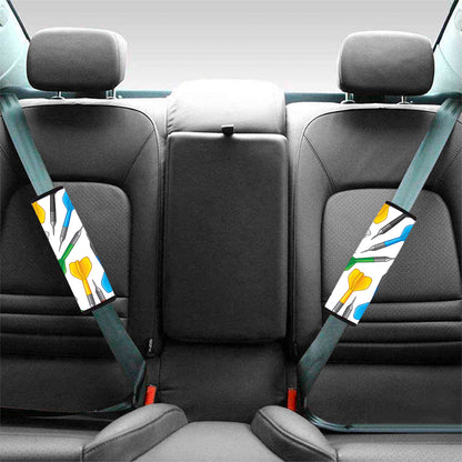 Colorful Darts Pattern Print Car Seat Belt Covers